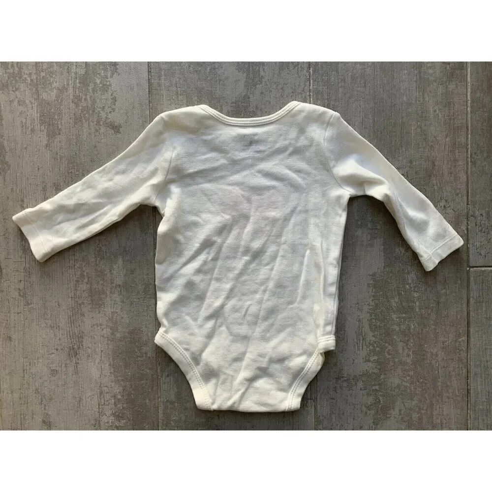 Carter's Baby Long Sleeve MY FIRST THANKSGIVING Bodysuit White 6 Months Boy Girl